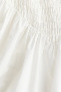Smocked Dress with Flared Skirt