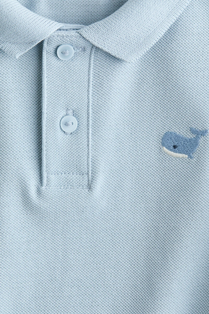 Embroidered-Detail Polo Shirt