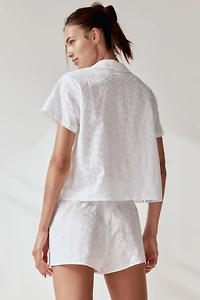 Pajamas with Eyelet Embroidery