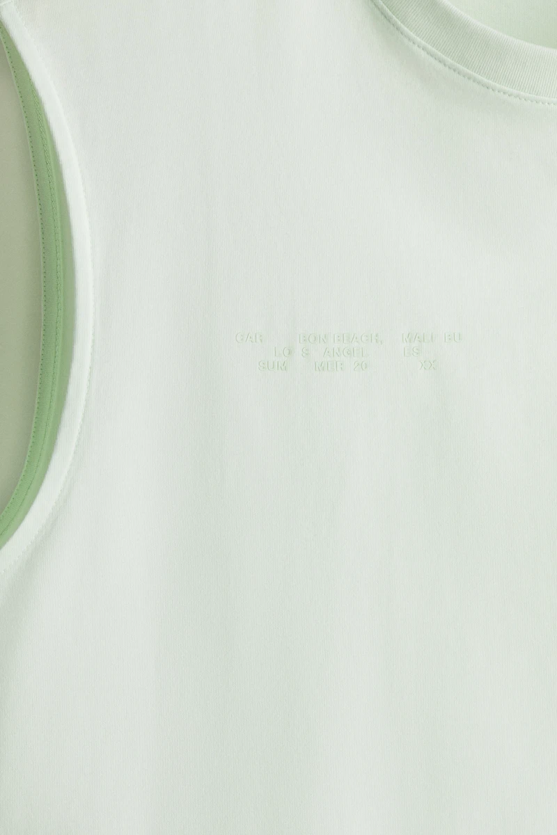 Loose-Fit Printed Tank Top