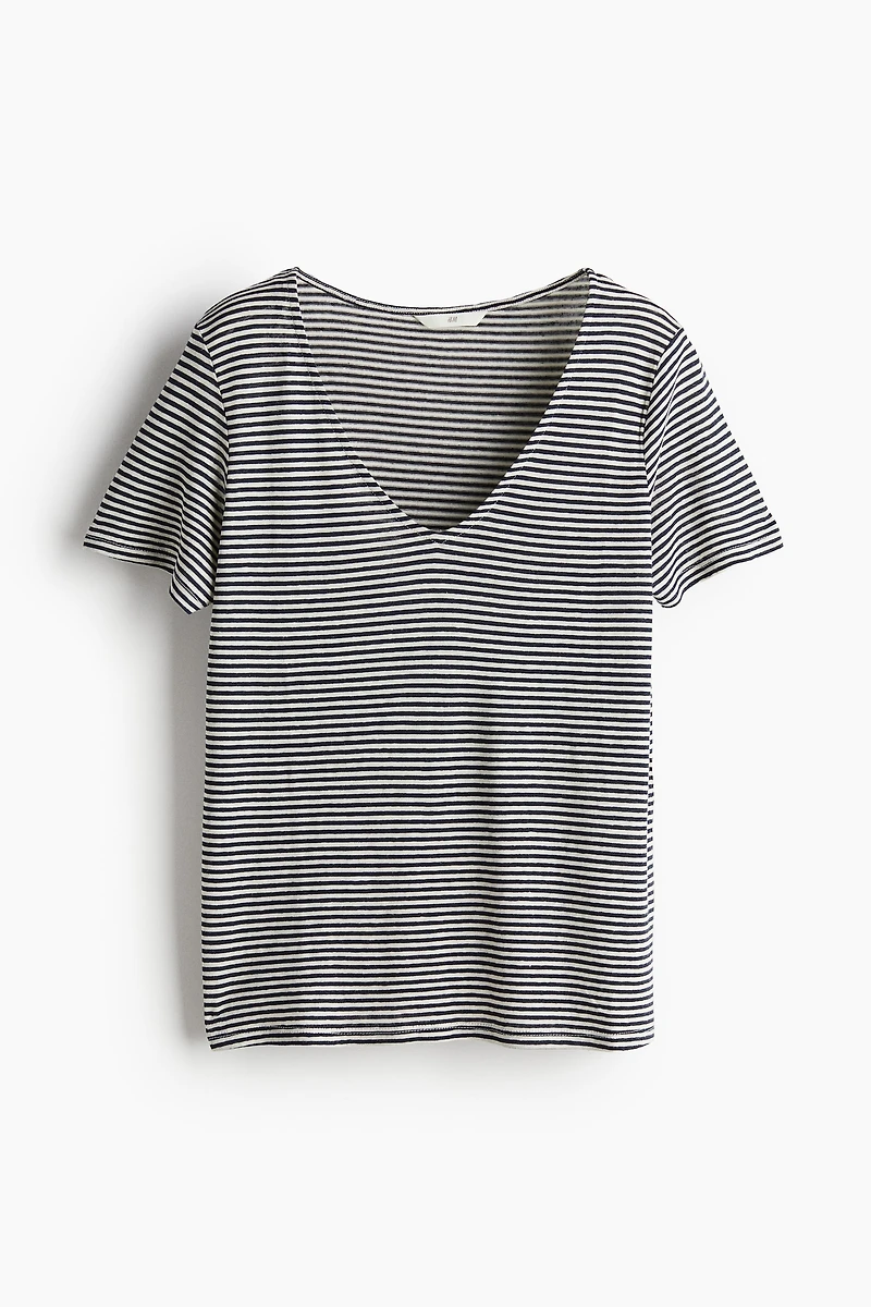 Linen-blend T-shirt