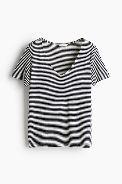 Linen-blend T-shirt