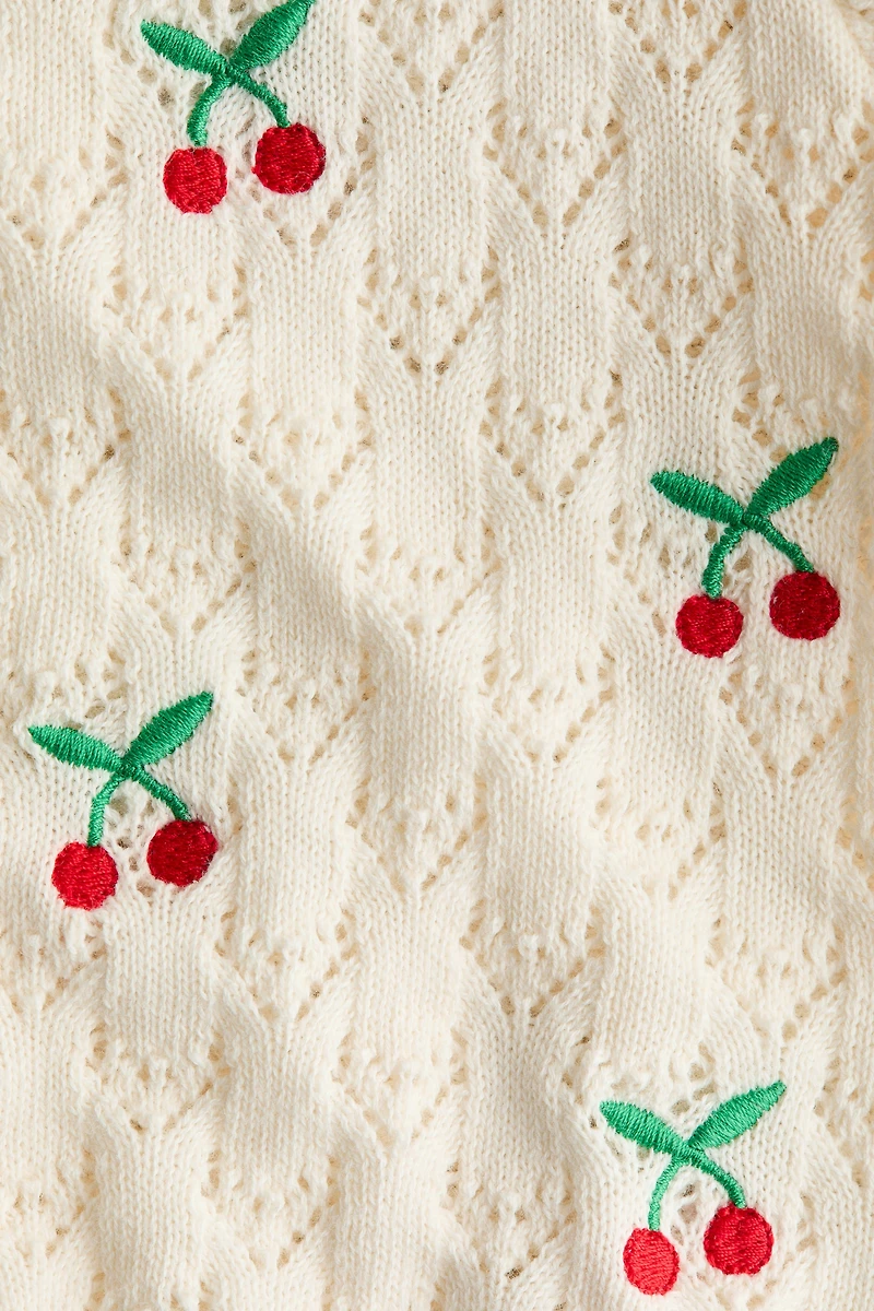 Embroidery-detail cardigan