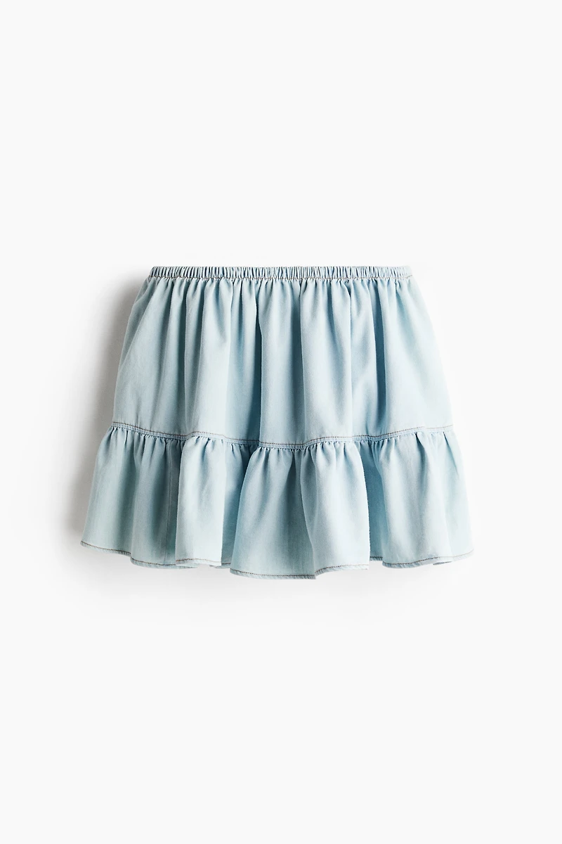 Flounced Mini Skirt