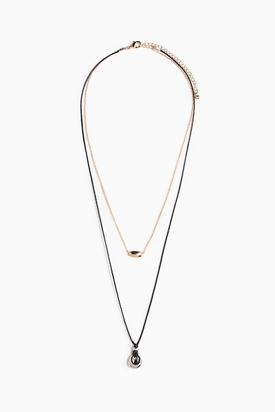 Double-Strand Pendant Necklace