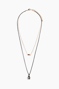Double-Strand Pendant Necklace