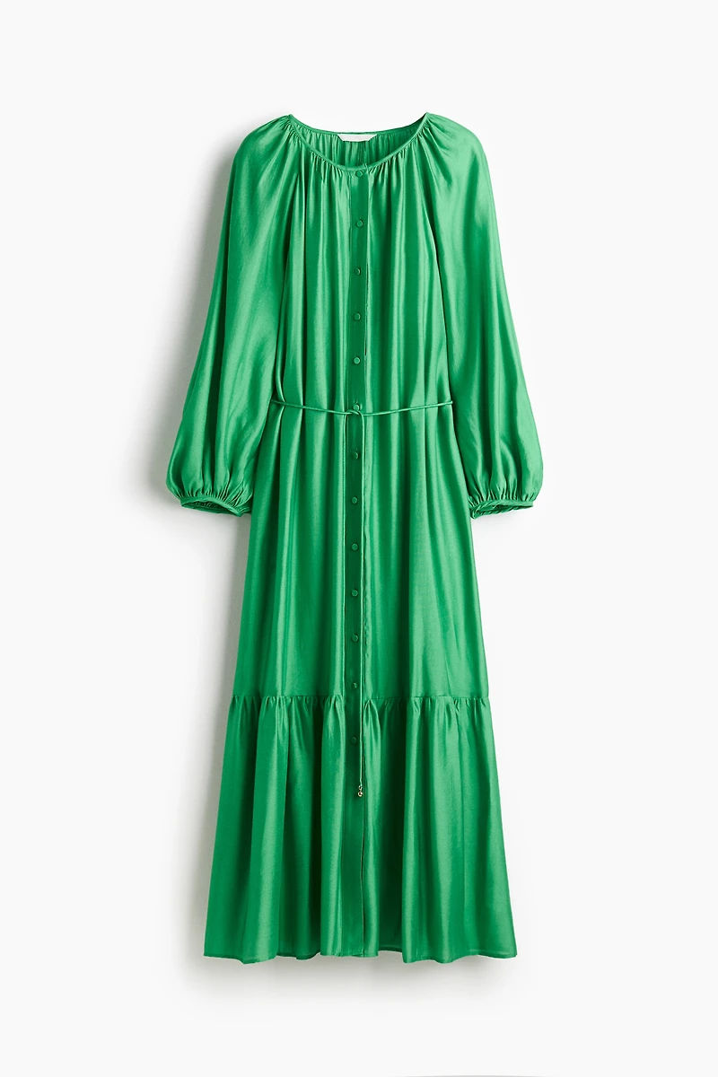 Oversized Tie-Belt Dress