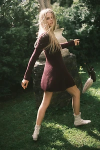 Robe en tricot côtelé