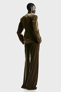 Pantalon coupe bottillon en velours