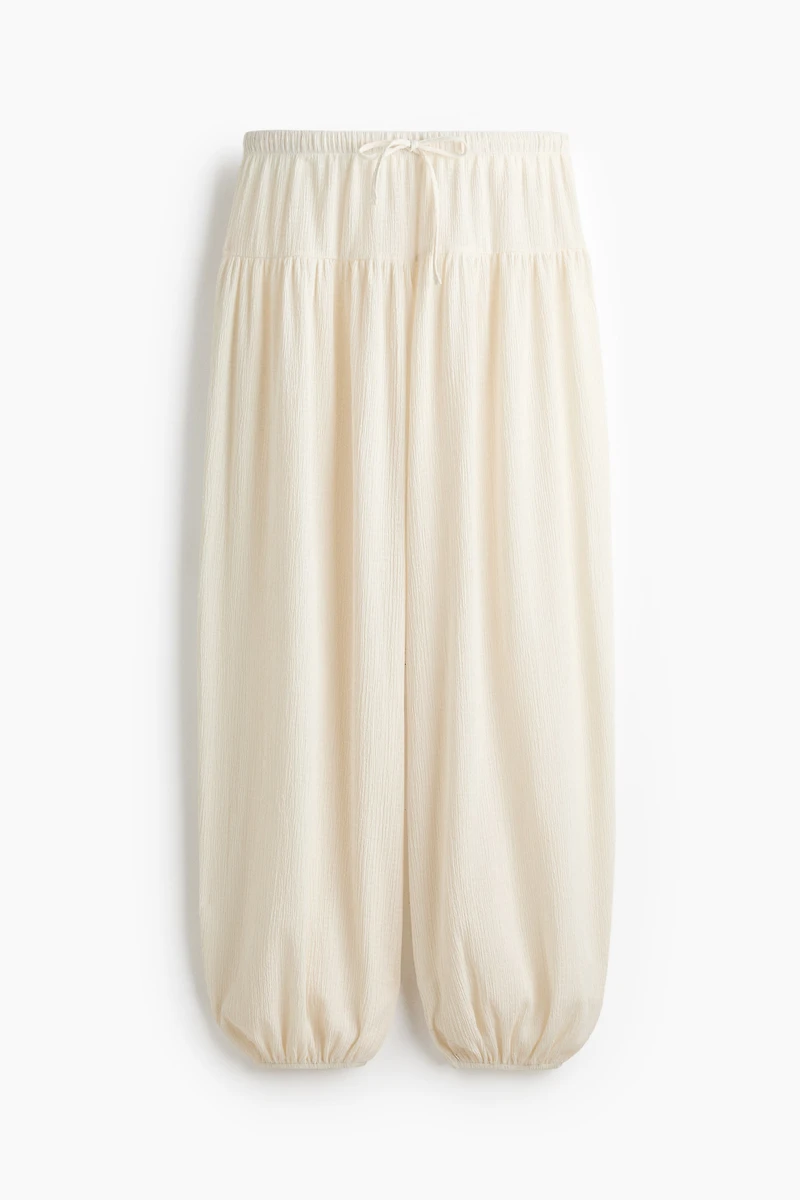 Crinkled balloon trousers