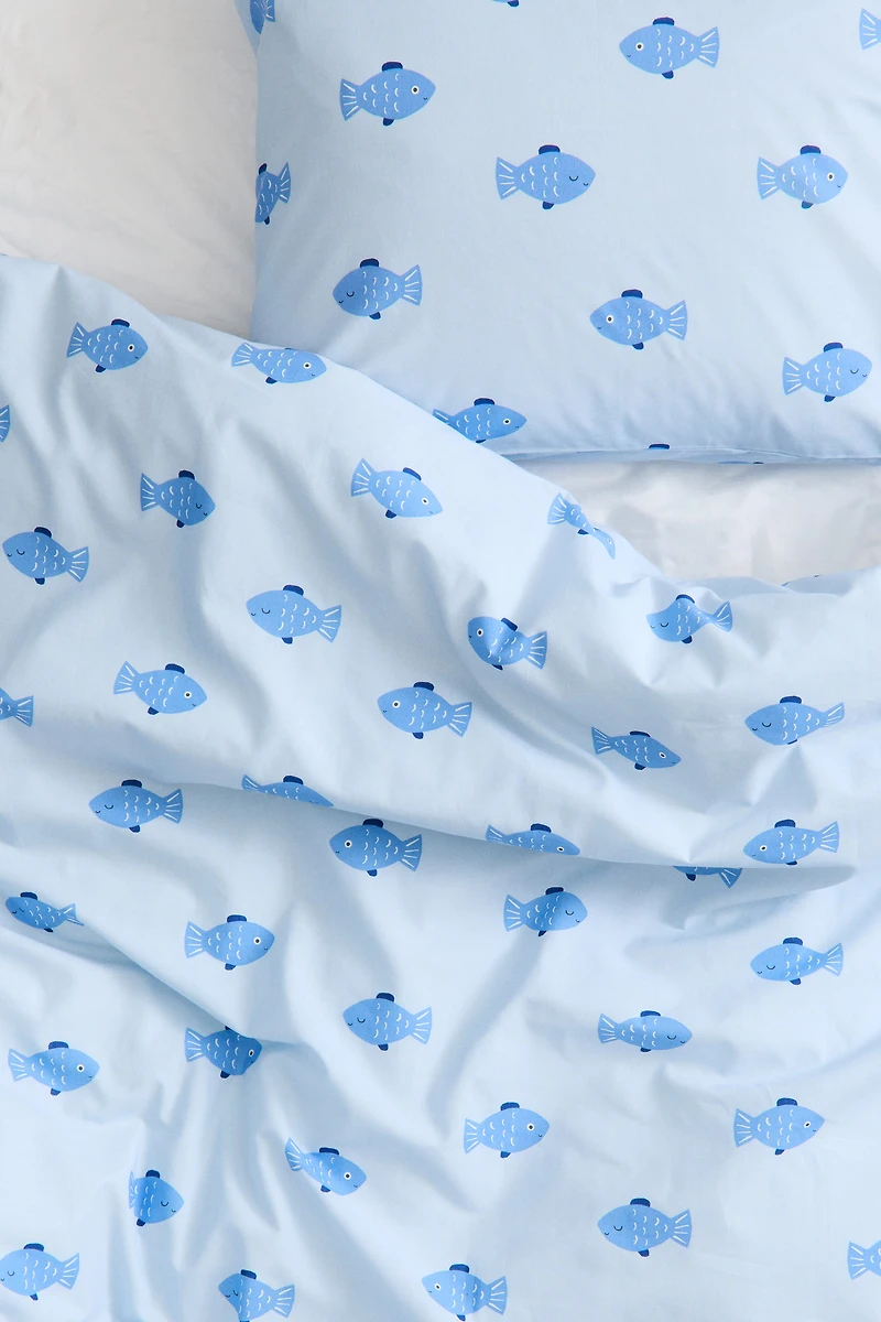 Parure de couette lit simple avec décor imprimé