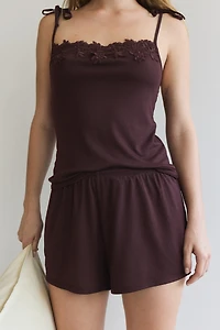 Pajamas with Tie Shoulder Straps