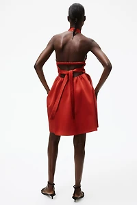 Circle-Skirt Halterneck Dress