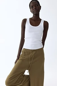 Ribbed Drawstring Pants