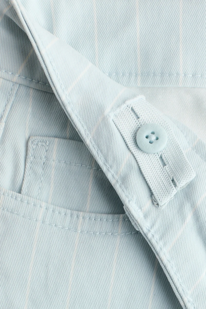 Wide-Leg Twill Pants