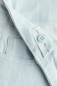 Wide-Leg Twill Pants