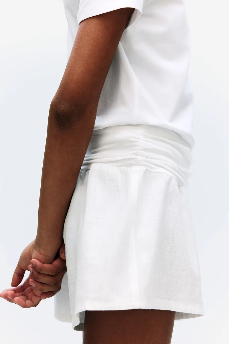 Linen-Blend Shorts