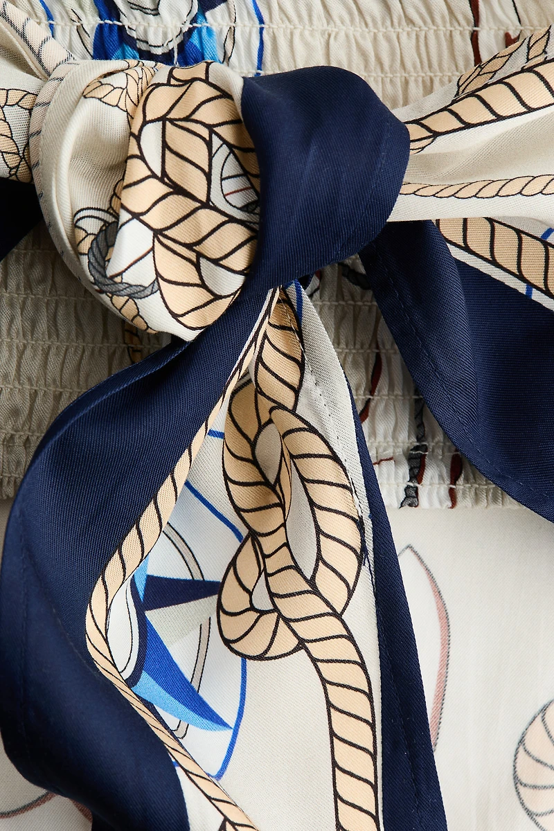 Scarf-Look Lyocell Bandeau Top