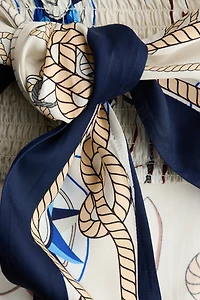 Scarf-Look Lyocell Bandeau Top