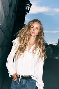 Textured Jersey Blouse