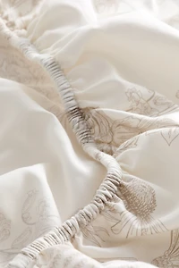 Patterned Satin Fitted Sheet