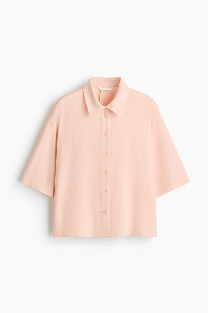 Linen-Blend Shirt