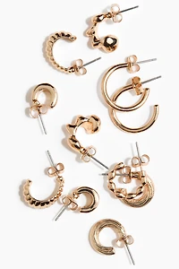 6 Pairs Hoop Earrings