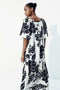 Drawstring-Detail Dress