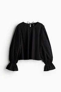 Tie-Detail Cotton Blouse
