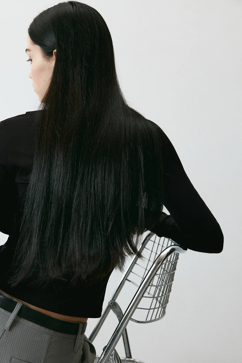 Haut en viscose à effet drapé