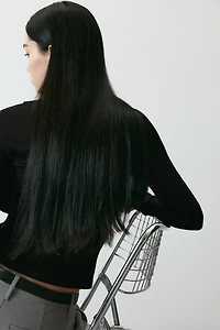 Haut en viscose à effet drapé