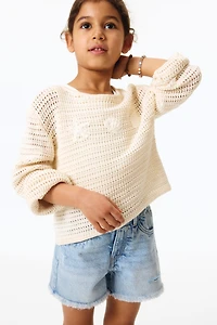 Frayed Denim Shorts