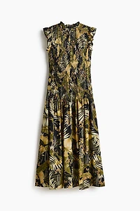 Smocked Midi Dress