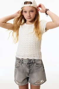 Short décontracté en denim