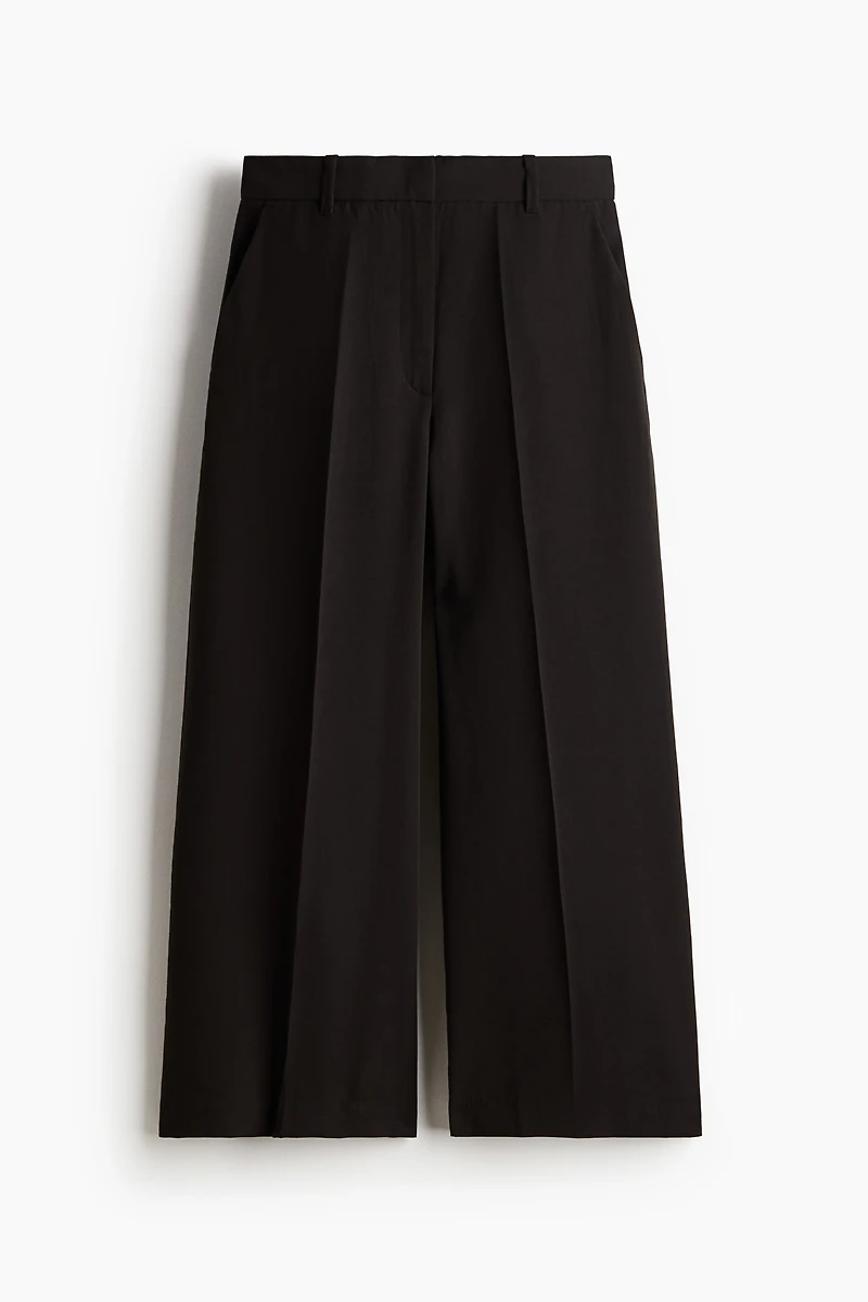 Wide-Leg Ankle-Length Pants