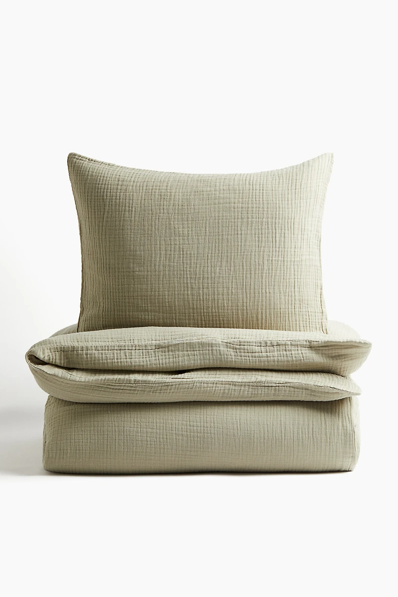 Muslin Twin Duvet Cover Set