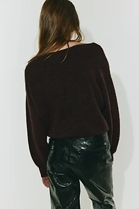 Oversized Boat-Neck Sweater