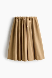 Pleated Twill Skirt