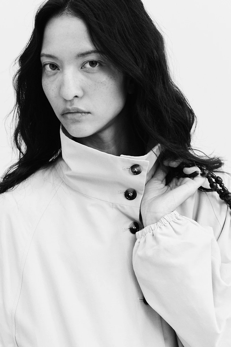 Oversized Bubble-Hem Jacket