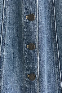 Button-Front Denim Dress