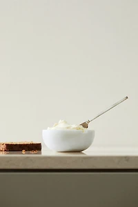 Marble Butter Bowl with Knife