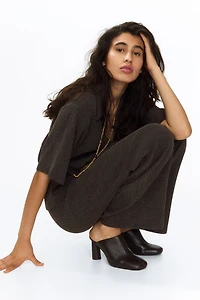 Straight Crinkled Pants