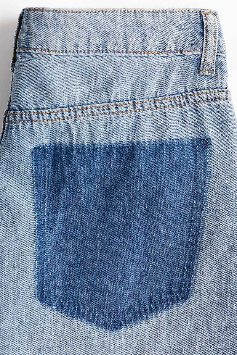 Jean large à taille haute