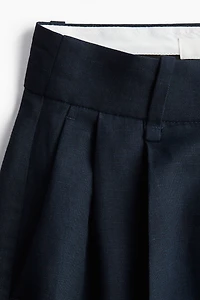 Linen-Blend Pants