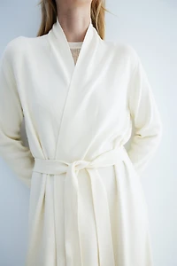 Long Tie-Belt Cardigan