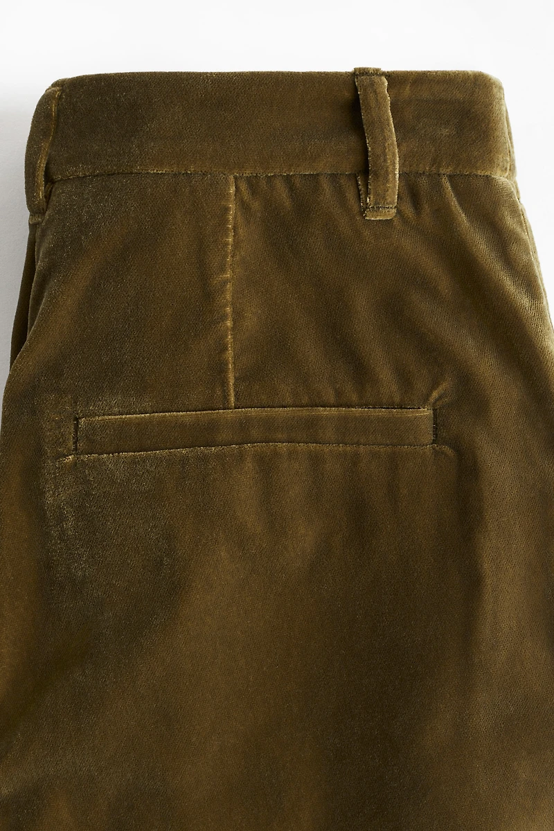 Pantalon coupe bottillon en velours