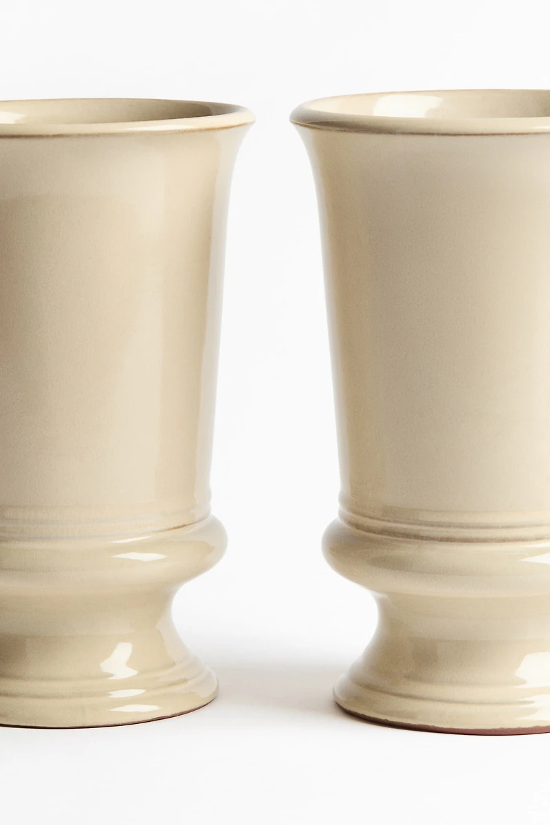 Reactive-Glaze Terracotta Vase