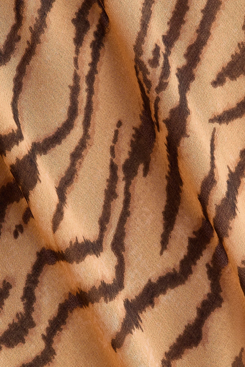 Robe midi à col cravate