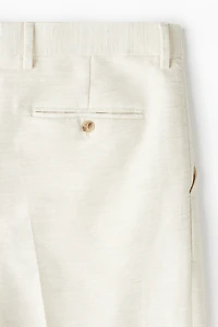 Loose-Fit Linen-Blend Suit Pants
