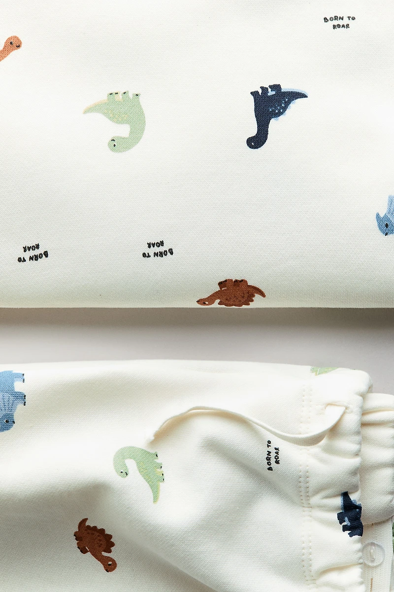 2-Piece Printed Sweatshirt and Joggers Set
